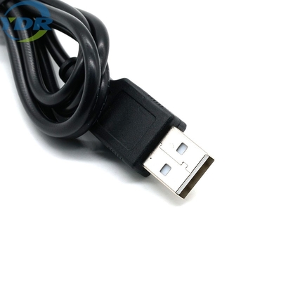 1 meter Serial Data Cables , OD4.5 AWM2725 Micro Usb Power Extension Cable