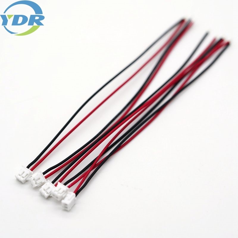 JST ZHR-2 Terminal Cable 2 Pin Black Red Tinned ZH1.5 Wire Harness